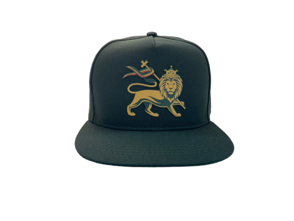 Boné snapback verde militar com bordado detalhado de leão real. Design sofisticado, aba reta e ajuste snapback para máximo conforto. Compre já