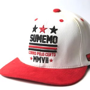 Boné Sumemo MMVII Branco e Vermelho com Bordado Estrelado