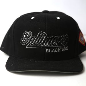 Boné Snapback Preto “Baltimore Black Sox” Bordado - Estilo Retrô Urbano