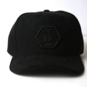 Boné Preto BUH Hexagonal Bordado Minimalista Snapback
