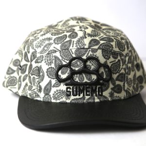 Boné SUMEMO Soco inglês Bege e Preto com folhas