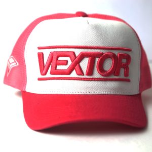 Boné Vextor – Rosa e Branco com Logo Bordado